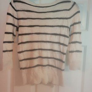 Ann Taylor Loft black and white striped sweater
